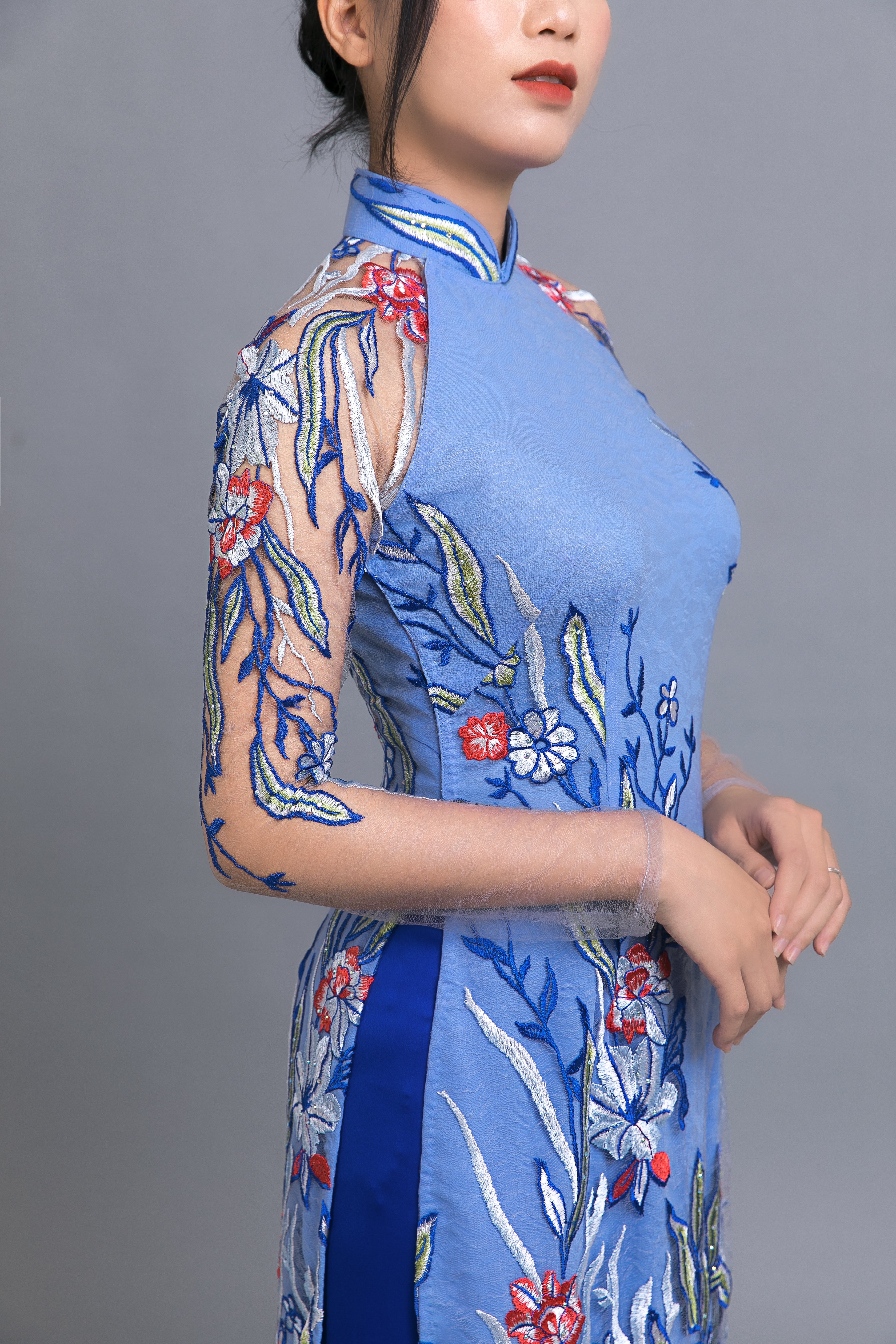 【ao 】AMERI EMBROIDERY DRESS AMERI EMBROIDERY SHEER COTTON DRESS EMBROIDERED LACE SHORT