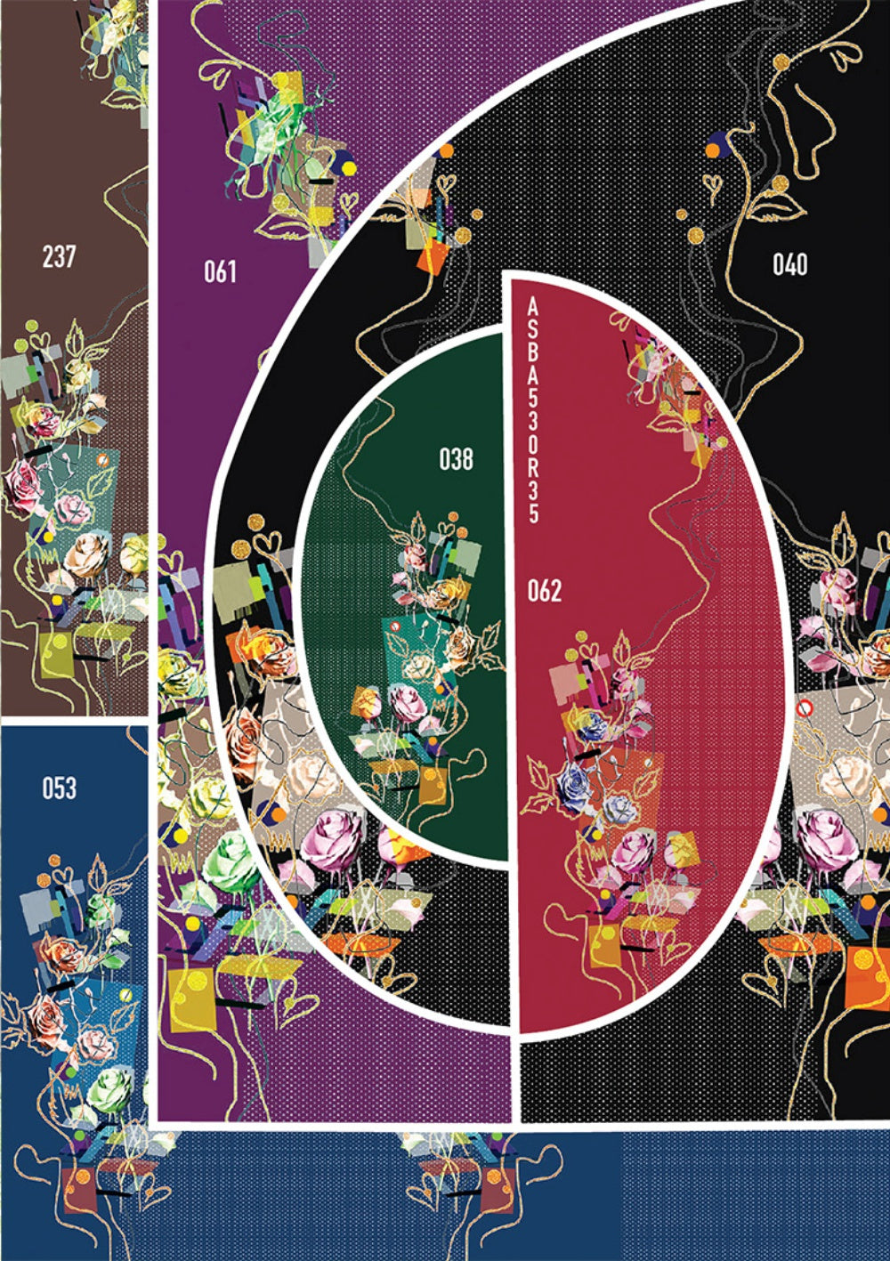 Made-to-measure ao dai by Mark&Vy using high quality, Thai Tuan fabric. Elegant, floral motif.