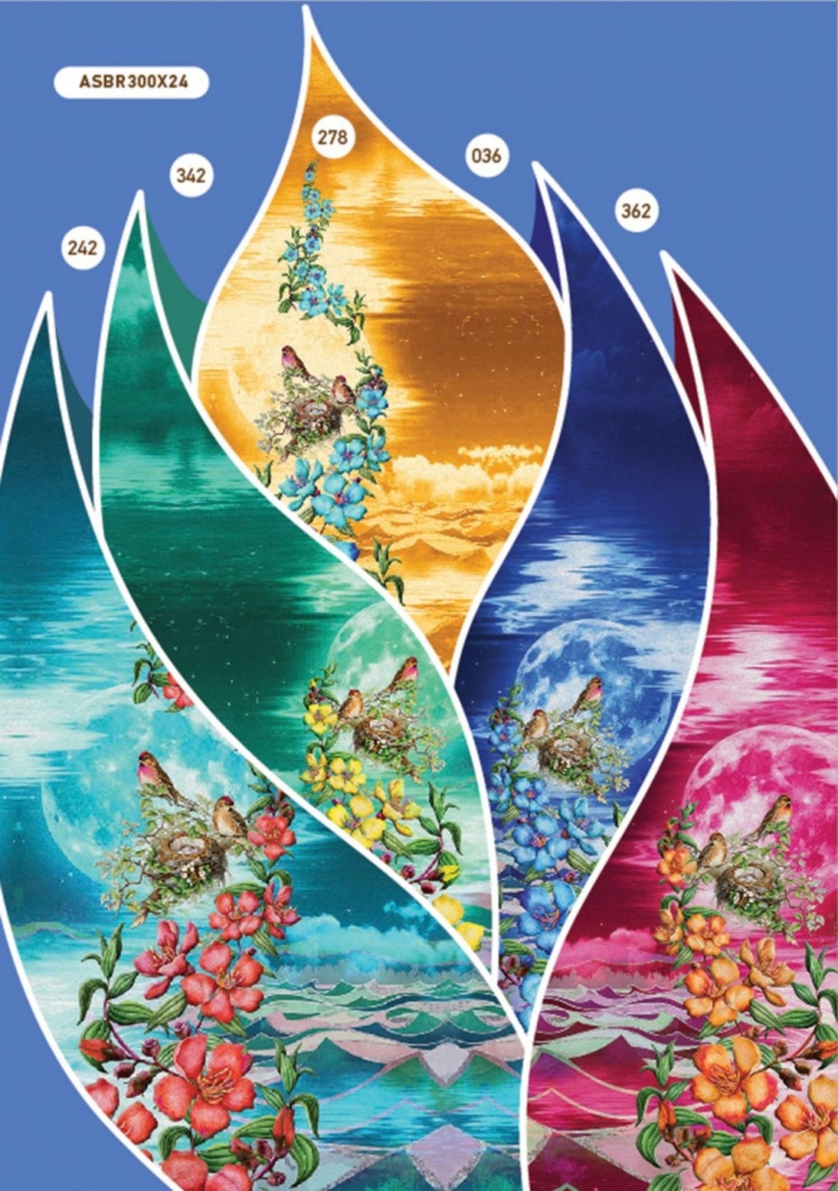 Made-to-measure ao dai by Mark&Vy using high quality, Thai Tuan fabric. Beautiful, bird/floral motif.