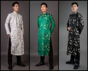 Men's ao dai Vietnamese traditional tunic for wedding, graduation etc.