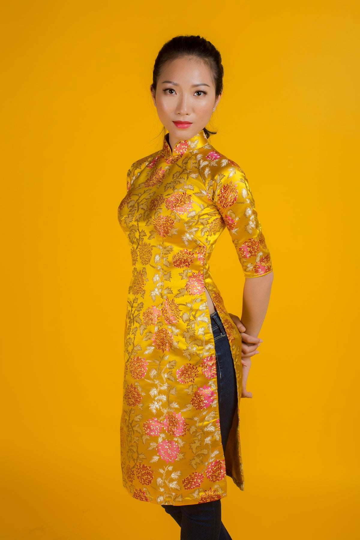 Modern Brocade Ao Dai