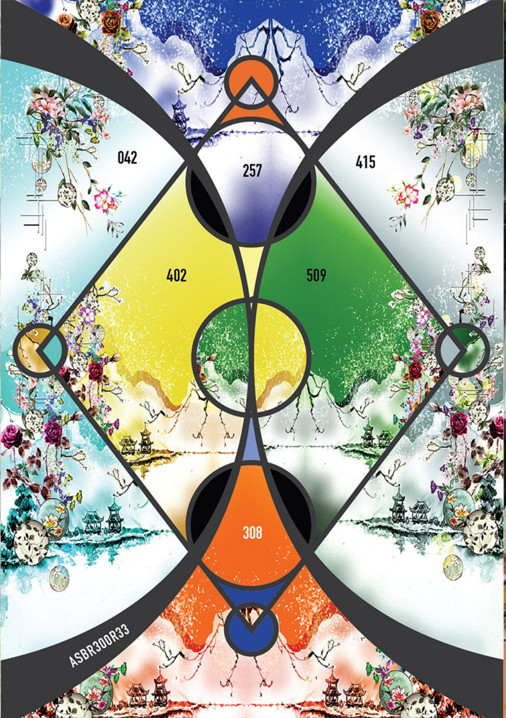 Made-to-measure ao dai by Mark&Vy using high quality, Thai Tuan fabric. Stunning, Snow scene/pagoda motif.