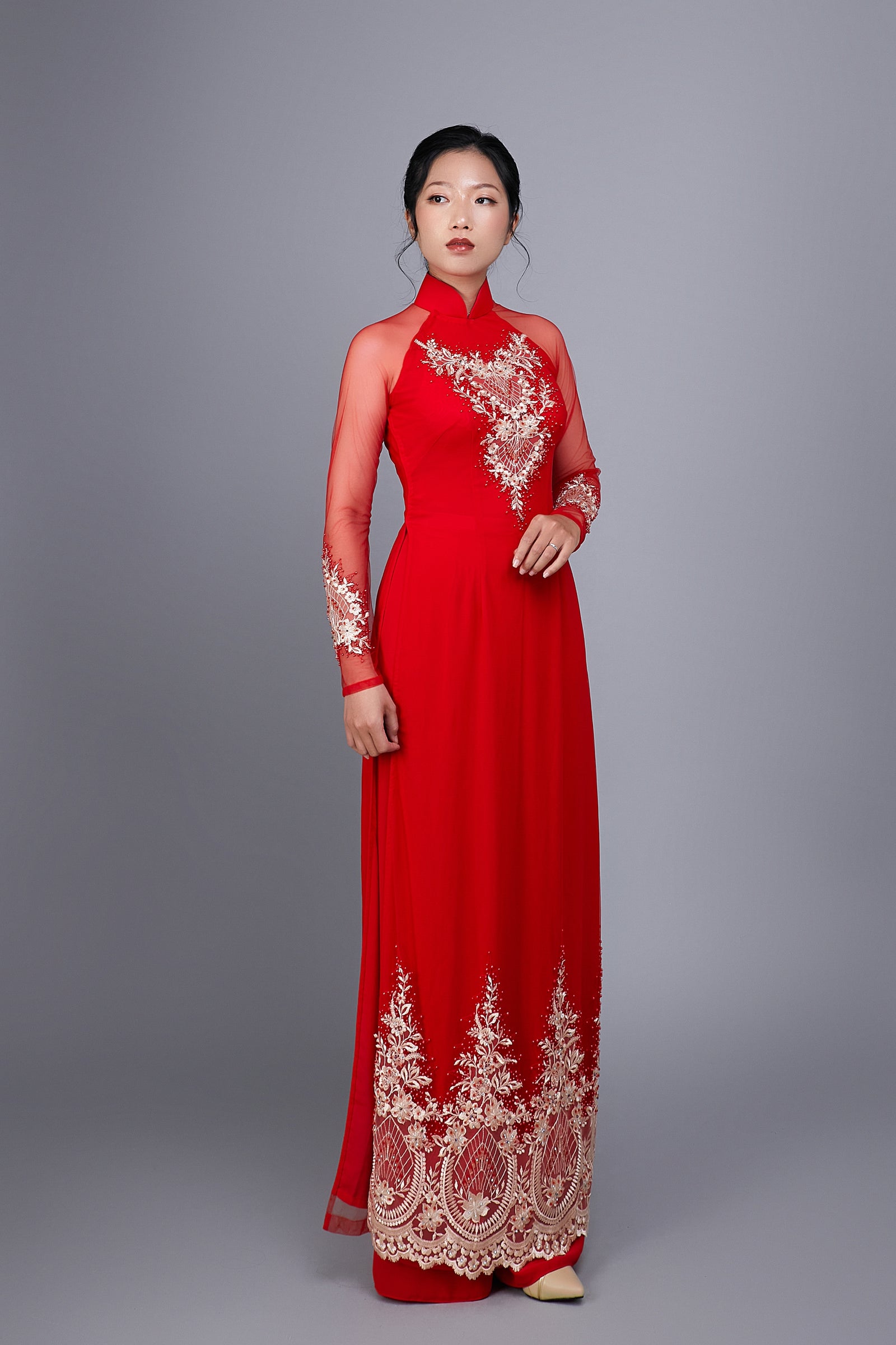 Custom ao dai dresses online. Quality Vietnamese traditional garments.