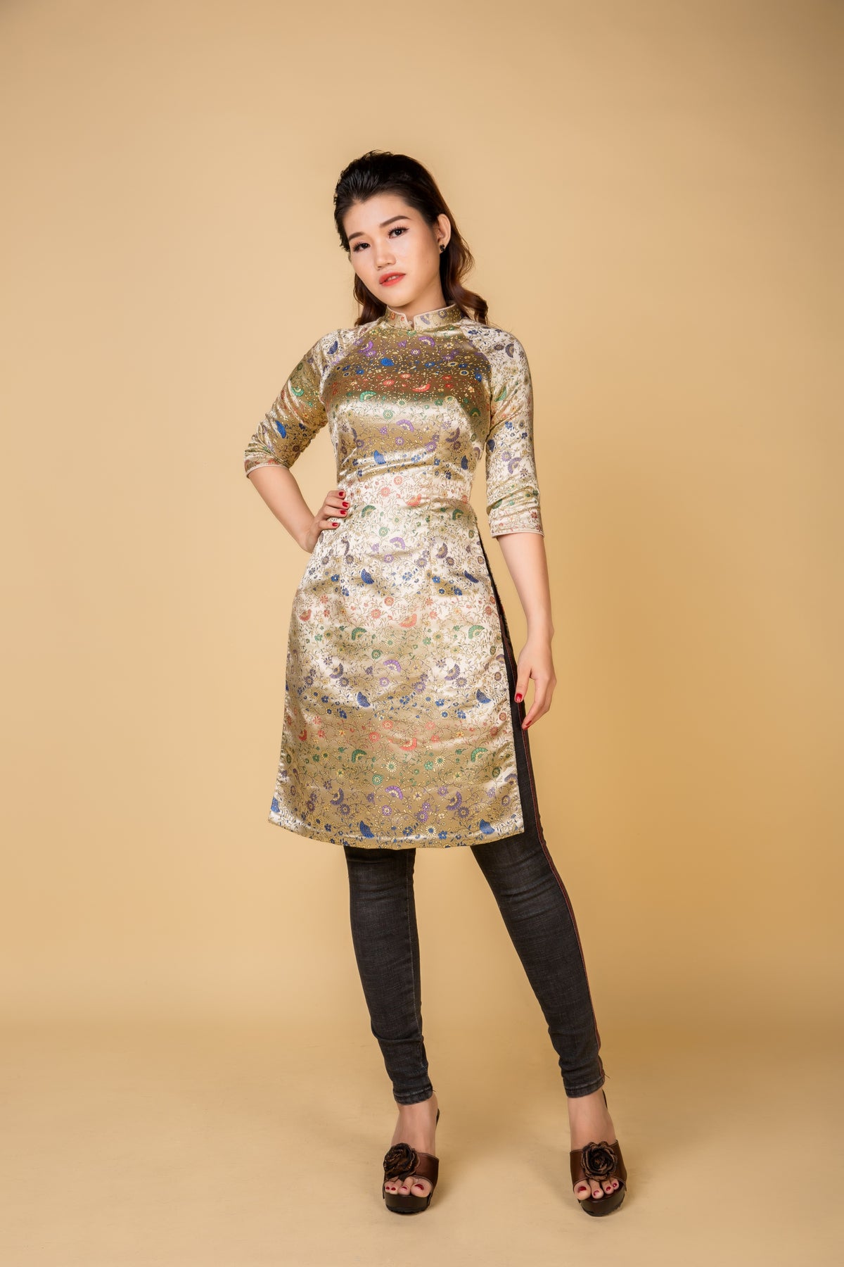 Modern Brocade Ao Dai