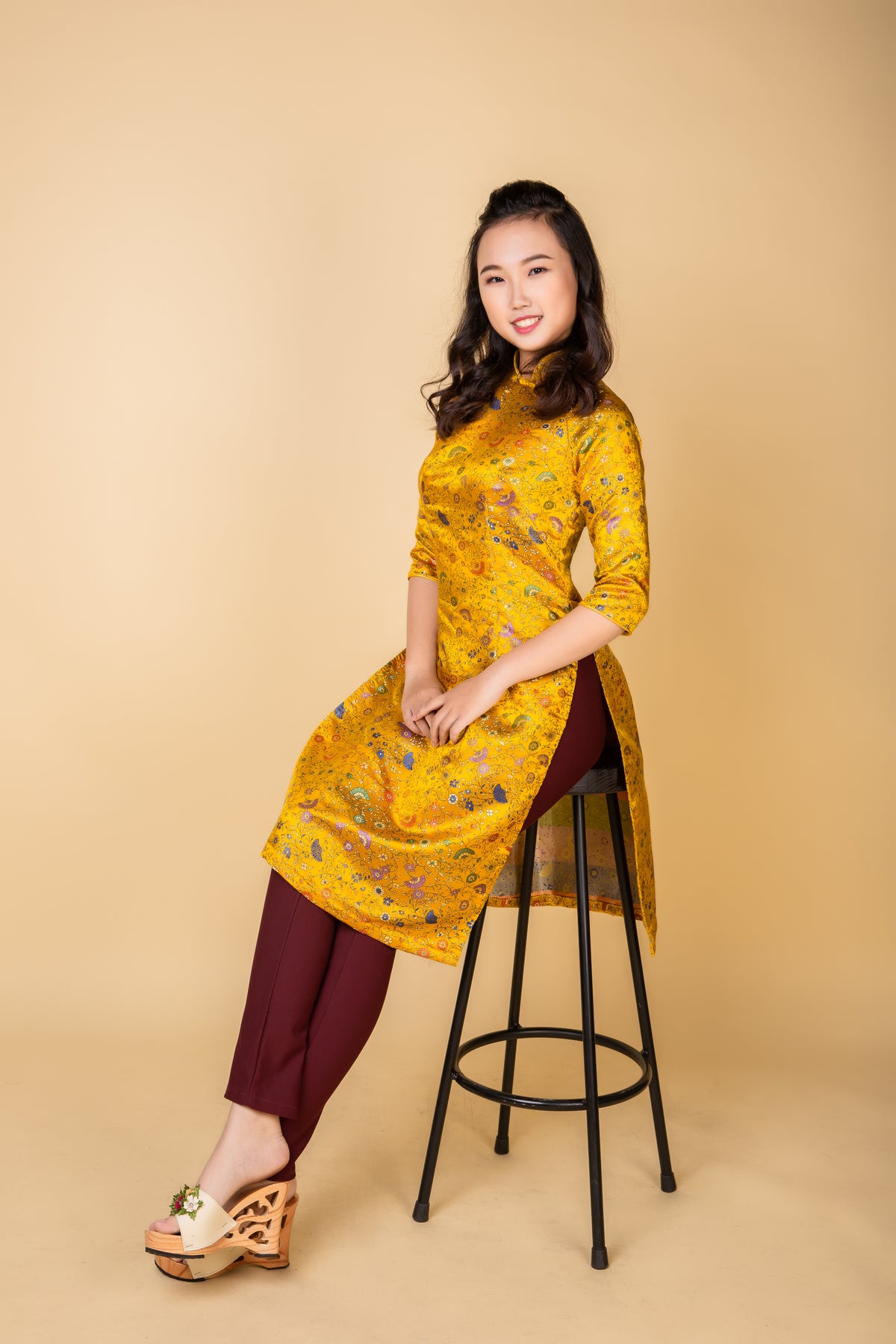 Modern Brocade Ao Dai