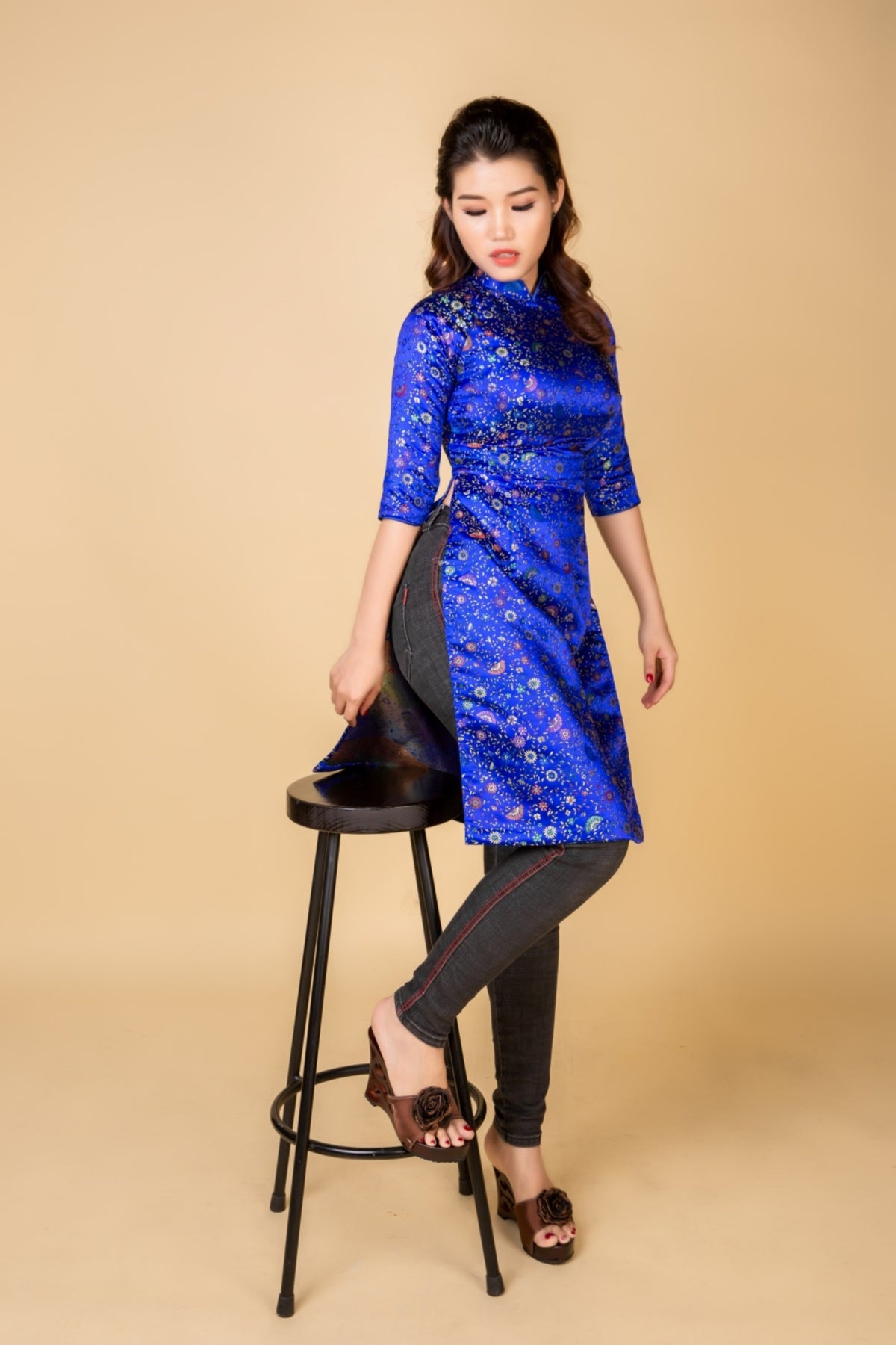 Modern Brocade Ao Dai