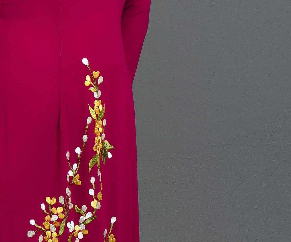 Only Sample US Size 4 - Custom ao dai, Vietnamese traditional dress in - Mark&Vy Ao Dai Only Sample US Size 4 - Custom ao dai, Vietnamese traditional dress in - Mark&Vy Ao Dai