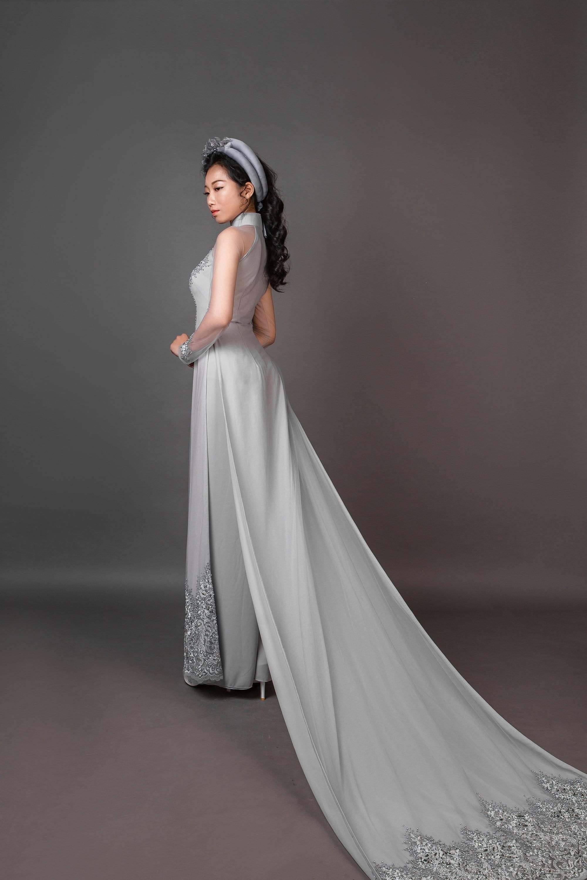 grey asian wedding dress Lehenga Gown Grey Ball Gown Wedding Dress Embellished Grey Gown Lehenga Pakistani Wedding Dresses LARGE