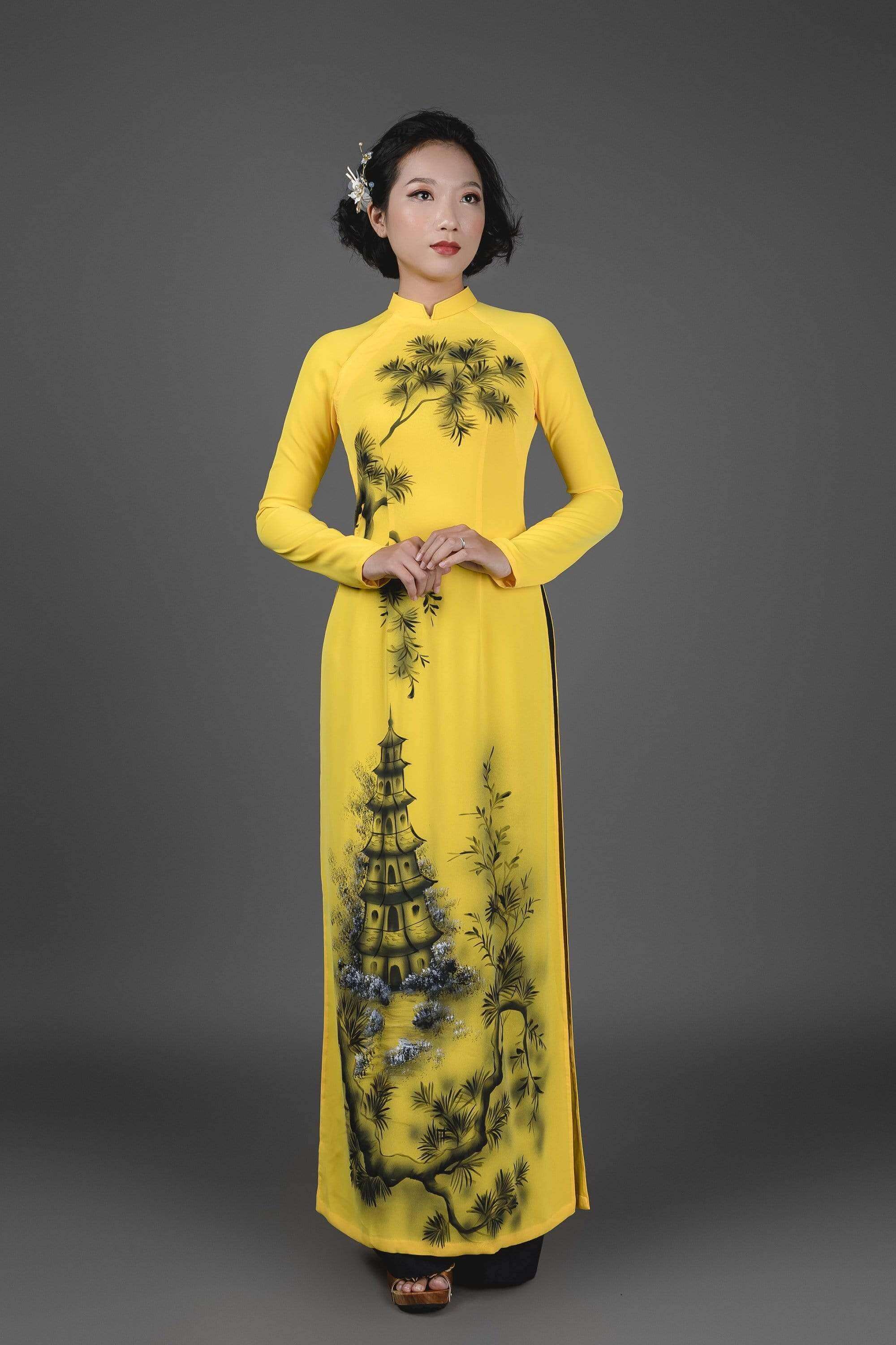 Ao Dai Vietnam, High Quality Hand Embroidery Vietnamese Traditional  Costume, Soft Silk Clothes, Include Pants -  Canada